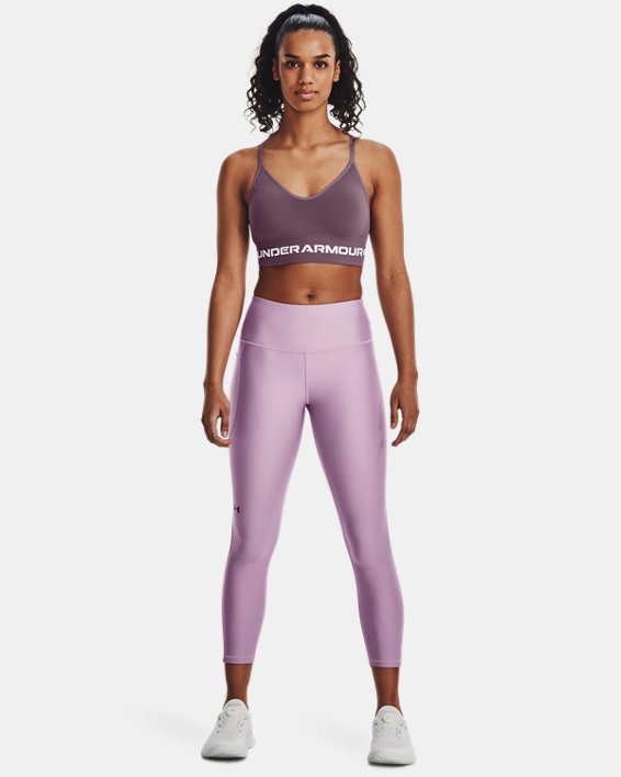 女士HeatGear® Armour No-Slip Waistband九分褲 in Purple image number 2